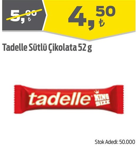 Tadelle Sütlü Çikolata 52 g image