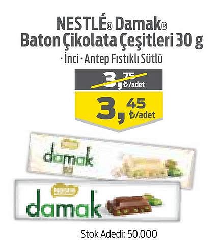 Nestle Damak Baton Çikolata Çeşitleri 30 g image