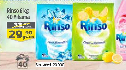 Rinso 6 kg 40 Yıkama image