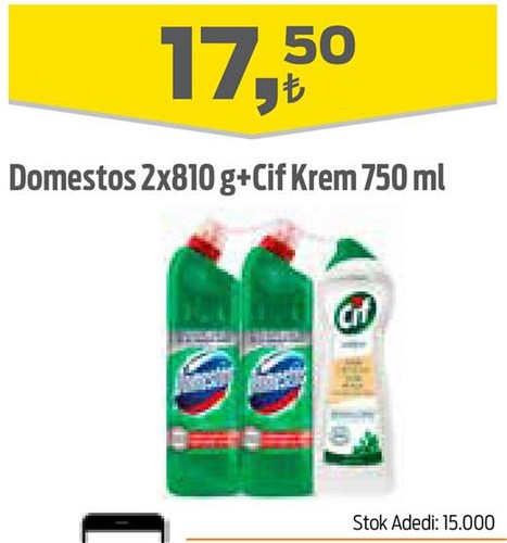 Domestos 2x810 g+Cif Krem750 ml image