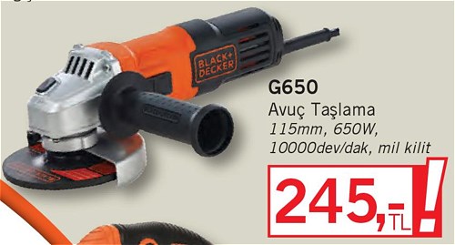 Black+Decker G650 Avuç Taşlama 650 W image