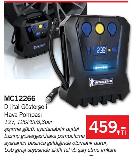 Michelin MC12266 Dijital Göstergeli Hava Pompası 12 V image