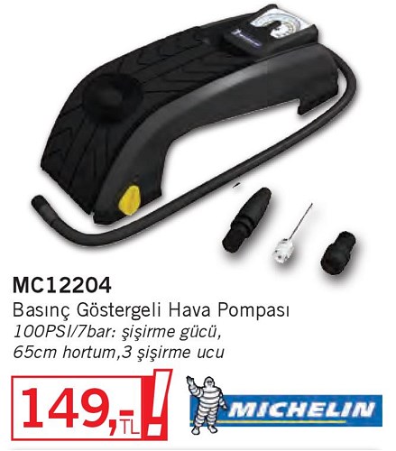 Michelin MC12204 Basınç Göstergeli Hava Pompası image