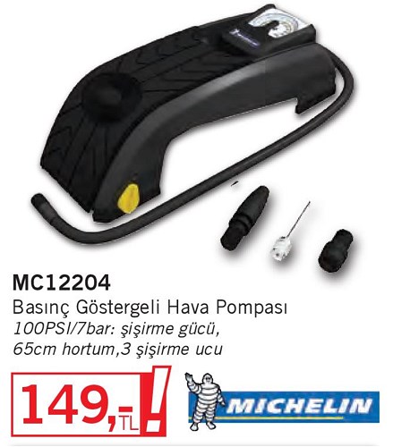 Michelin MC12204 Basınç Göstergeli Hava Pompası  image