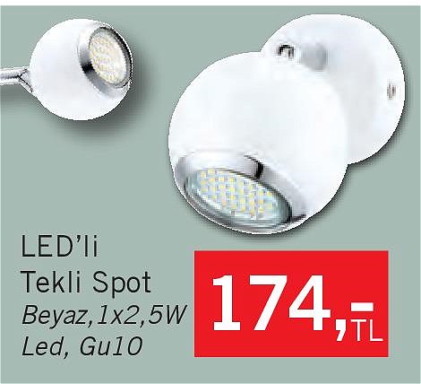 Eglo Bimade Led'li Tekli Spot Beyaz 1x2,5 W image