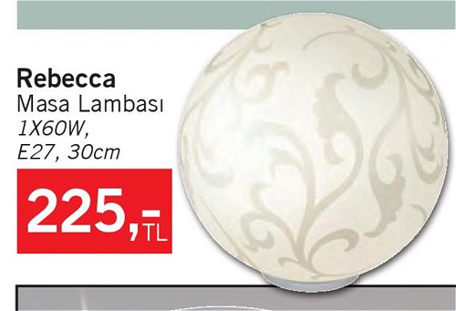 Rebecca Masa Lambası 1x60 W image