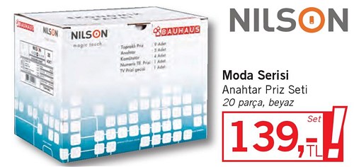 Nilson Moda Serisi Anahtar Priz Seti image