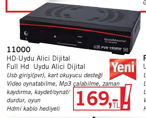 Goldmaster 11000 HD-Uydu Alıcı Dijital Full HD Uydu Alıcı Dijital image