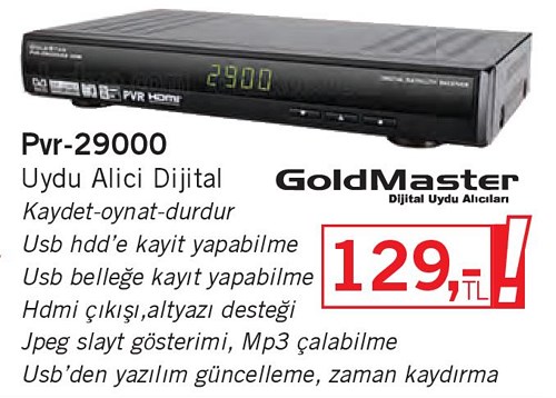 Goldmaster Pvr-29000 Uydu Alıcı Dijital image