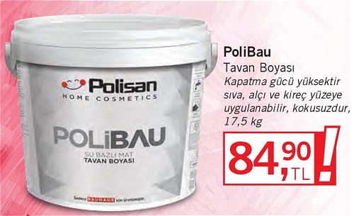 Polisan PoliBau Tavan Boyası 17,5 kg image