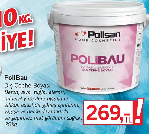 Polisan PoliBau Dış Cephe Boyası 20 kg image