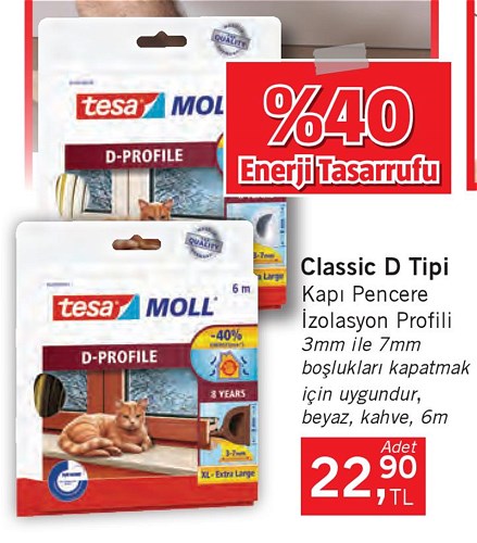 Tesa Classic D Tipi Kapı Pencere İzolasyon Profili image