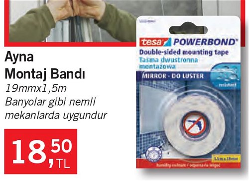 Tesa Ayna Montaj Bandı 19 mm x 1,5 m image