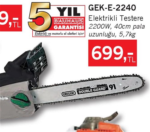 Gardol GEK-E-2240 Elektirkli Testere 2200 W image