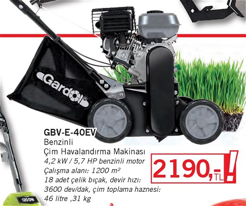 Gardol GBV-E-40EV Benzinli Çim Havalandırma Makinası image