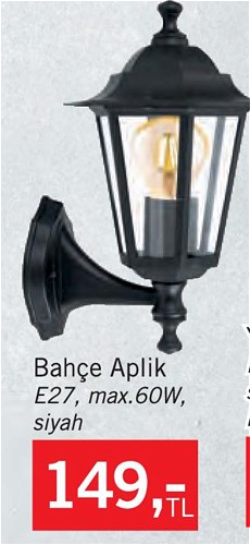 Eglo Laterna Serisi Bahçe Aplik 60W E27 image