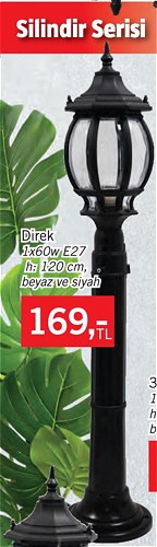 Dlc Silindir Serisi Direk 1x60w E27 h: 120 cm image