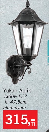 Eglo Navedo Yukarı Aplik 1x60w h: 47,5cm image