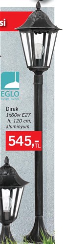 Eglo Navedo Direk 1x60w E27 h: 120 cm image