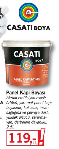 Casati Boya Panel Kapı Boyası 2,5L image