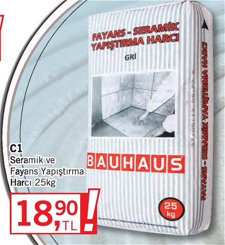 C1 Seramik ve Fayans Yapıştırma Harcı 25kg image
