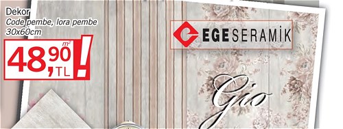 Ege Seramik Dekor Code Pembe, Lora Pembe 30x60cm m² image