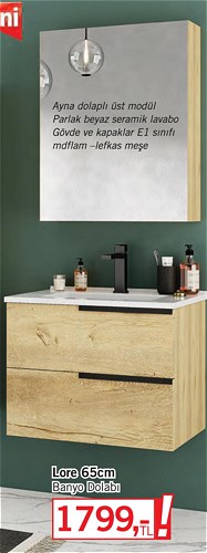 Cresta Lore 65cm Banyo Dolabı image