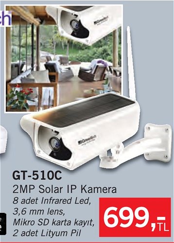 Green Tech GT-510C 2MP Solar IP Kamera image