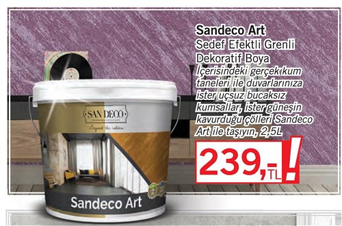 Sandeco Art Sedef Efektli Grenli Dekoratif Boya 2,5L image