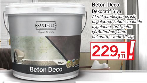 San Deco Beton Deco Dekoratif Sıva 20kg image