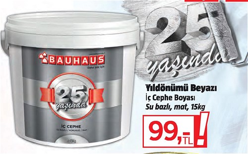 Yıldönümü Beyazı İç Cephe Boyası 15kg image