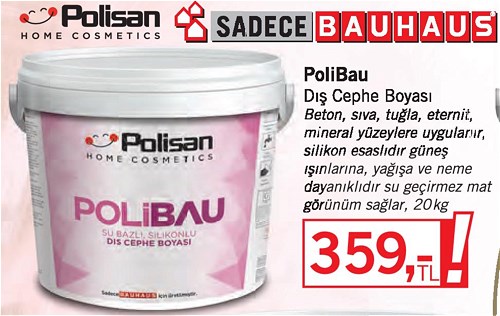 Polisan PoliBau Dış Cephe Boyası 20 kg image