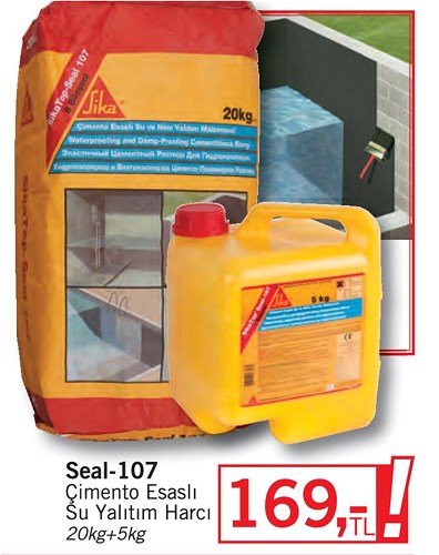 Sika Seal-107 Çimento Esaslı Su Yalıtım Harcı 20kg+5kg image