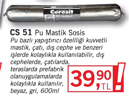 Ceresit CS 51 Pu Mastik Sosis 600ml image