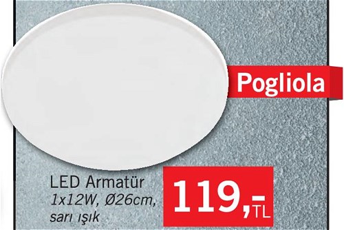 Eglo Pogliola Led Armatür 1x12W 26cm Sarı Işık image