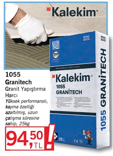 Kalekim 1055 Granitech Granit Yapıştırma Harcı 25kg image