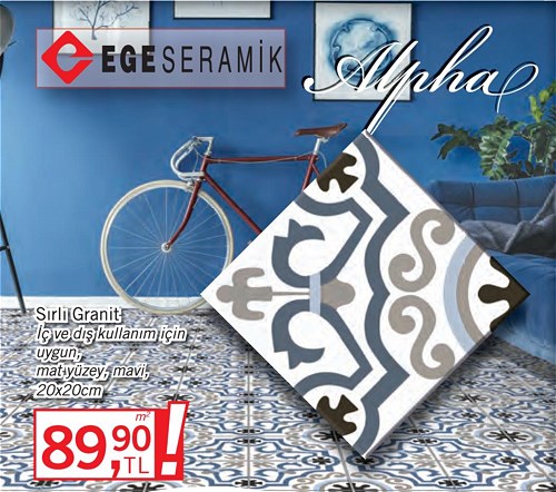 Ege Seramik Alpha Sırlı Granit 20x20cm m² image