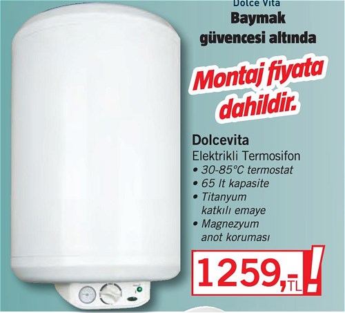 Baymak Dolcevita Elektrikli Termosifon 65 lt image