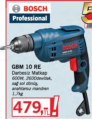 Bosch GBM 10 RE Darbesiz Matkap 600W image