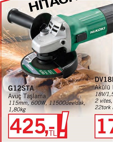 Hitachi G12STA Avuç Taşlama 600W image