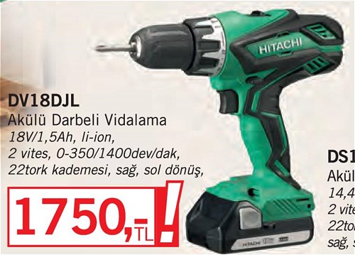 Hitachi DV18DJL Akülü Darbeli Vidalama 18V image