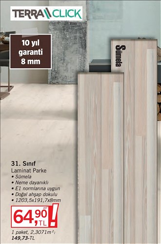 Terra Click 31. Sınıf Laminat Parke m² image