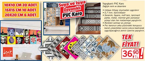 Tink Tasarım Yapışkanlı Pvc Karo Çeşitleri image