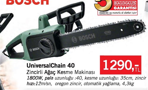  UniversalChain 40 Zincirli Ağaç Kesme Makinası 1800W | İndirimde .