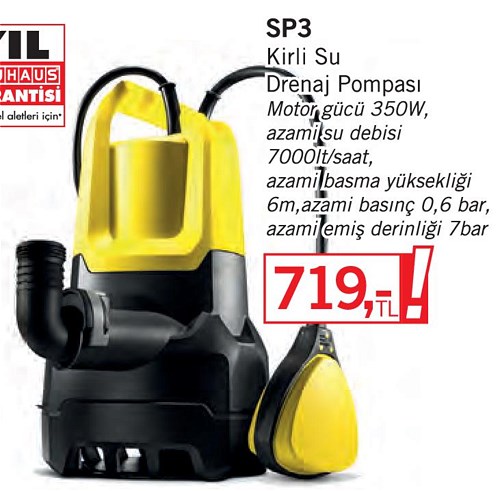 Karcher SP3 Kirli Su Drenaj Pompası 350W image