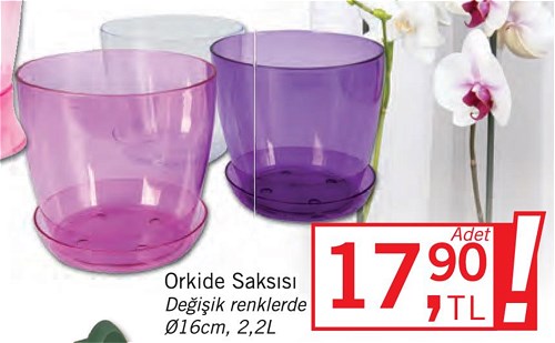 Üçsan Plastik Orkide Saksısı 2,2L image