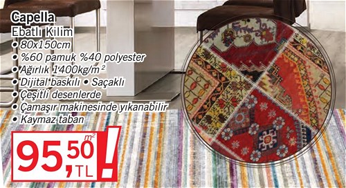 Capella Ebatlı Kilim 80x150cm/m² image