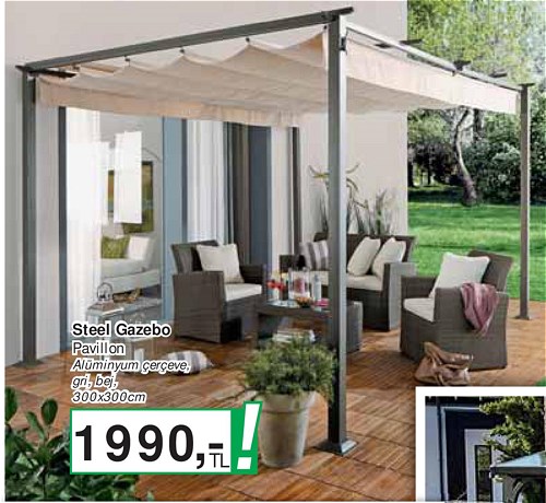 Steel Gazebo Pavillon Alüminyum Çerçeve image