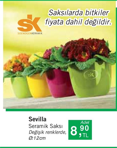 SK Sevilla Seramik Saksı 12 cm image