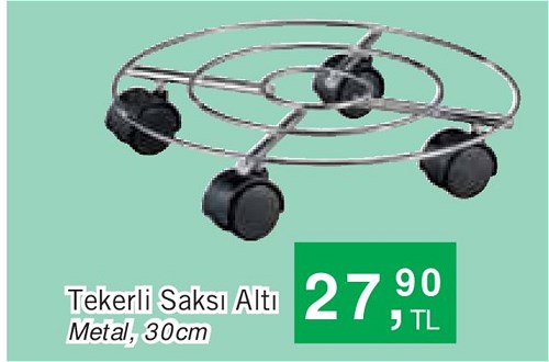 Tekerlekli Saksı Altılığı 30 cm image